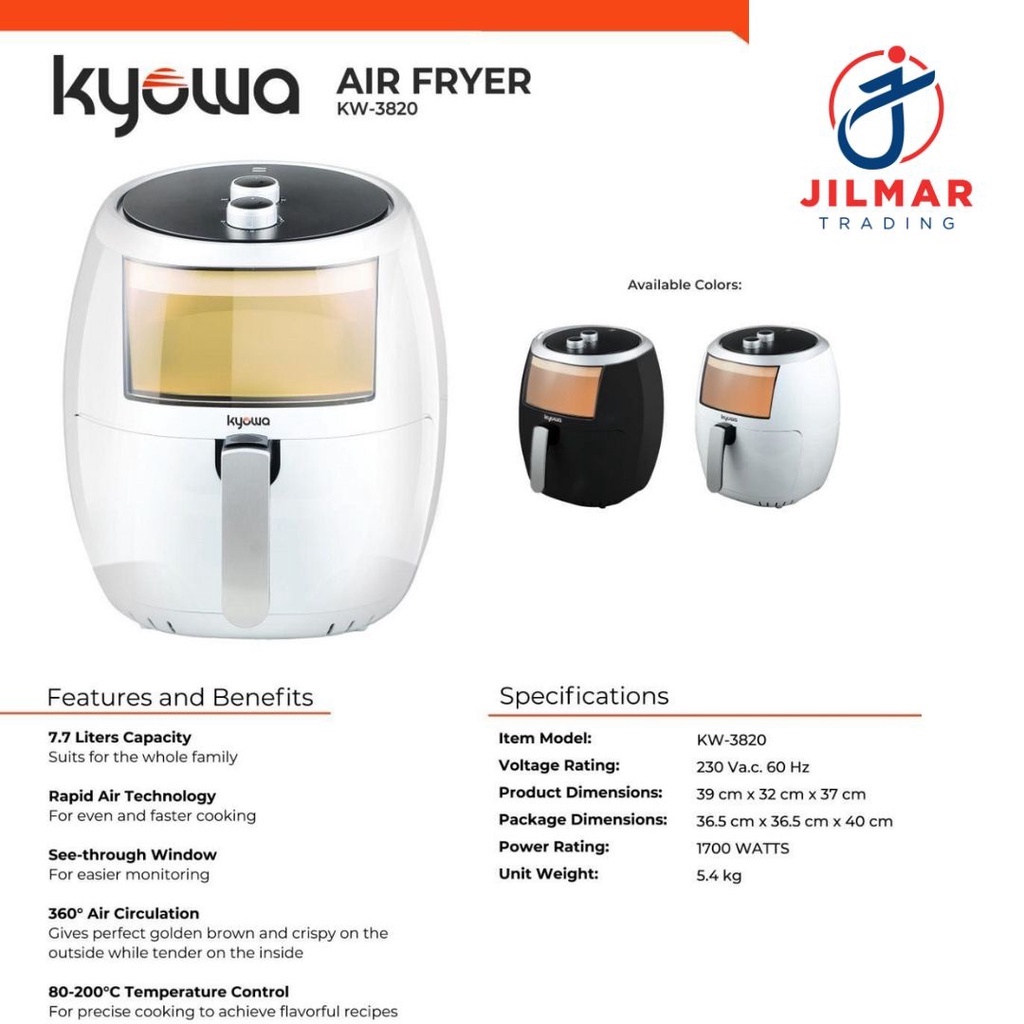 KYOWA KW3820 7.7L AIR FRYER Shopee Philippines