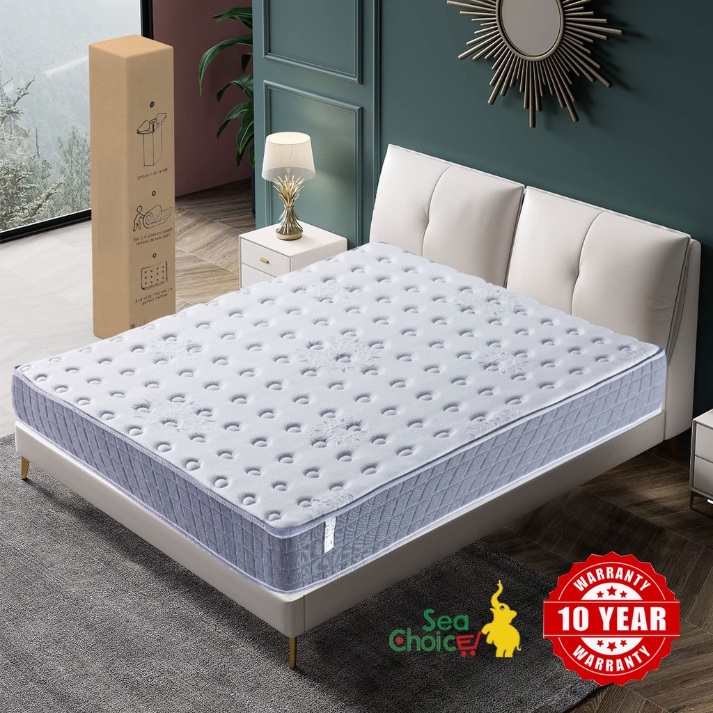 10Ys Warranty SeaChoice 8Inch Deep Pocket Spring Mattress Kumot Bedding
