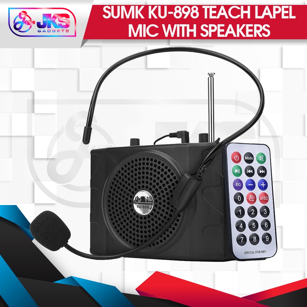 SUMK KU898 Original Microphone Teach Lapel Mic Bluetooth Speaker
