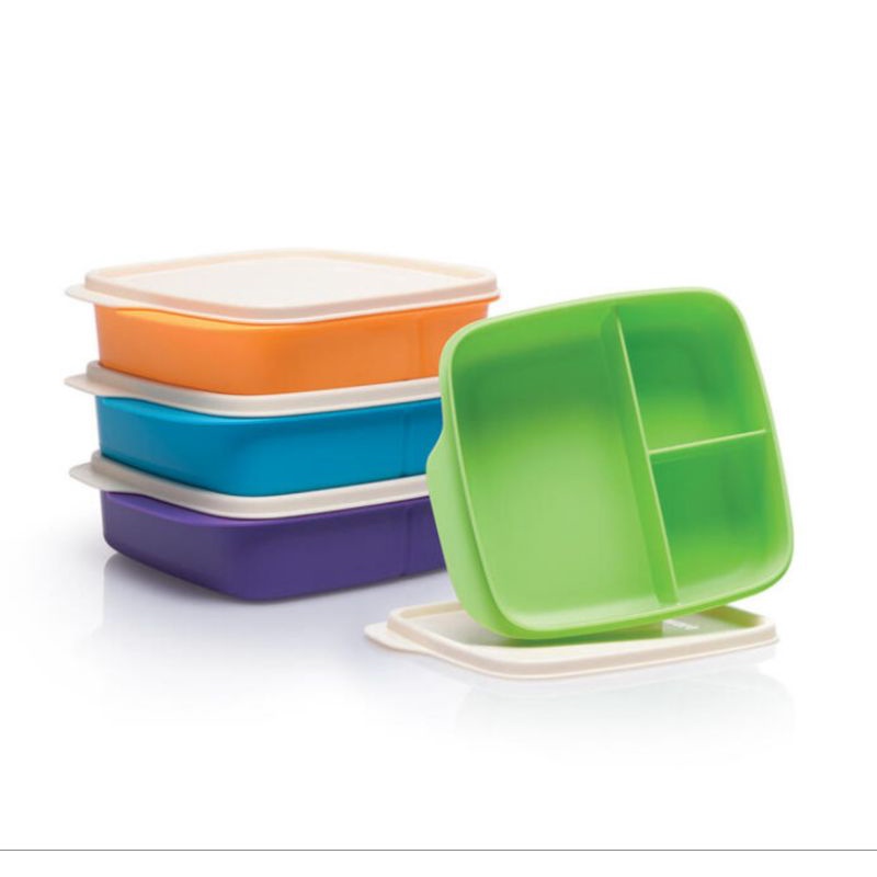 Tupperware Square Divided Lunch Box | Shopee Philippines