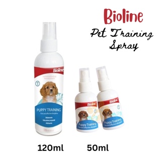 potty trainer dog ▼T4K 50ml and 120ml Bioline Dog Training Spray Pet Potty Aid Liquid Puppy Traine
