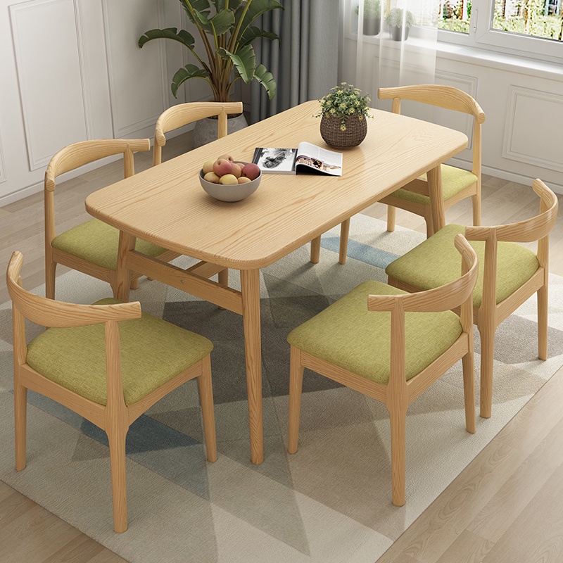 Scandinavian dining table home modern minimalist rectangular simple