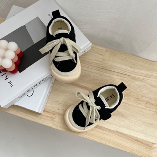 Three Seasons Canvas Shoes Children Korean Casual Boys Soft-Soled Cloth Girls Ugly Cute Color Matching Velcro Sneakers #8