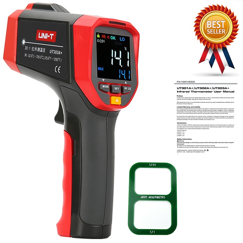 UNIT UT302A+ UT302C+ UT302D+ NonContact Temperature meter infrared Temperature Gun LCD