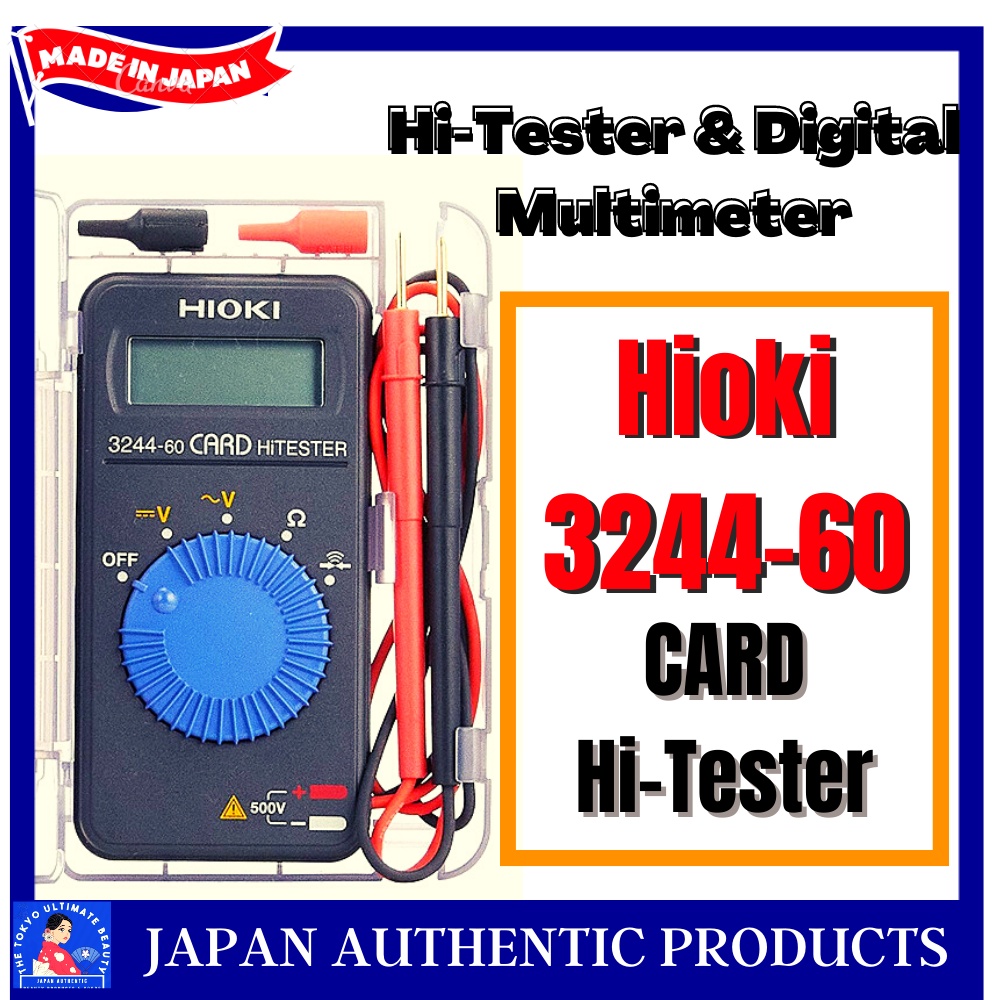 HIOKI 3244-60 Card HiTester and Digital Multimeter Made in Japan 100% ...