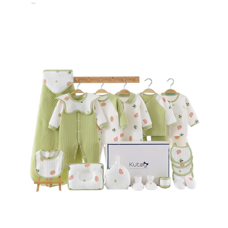 Newborn baby clothes gift box set cotton summer newborn baby full moon