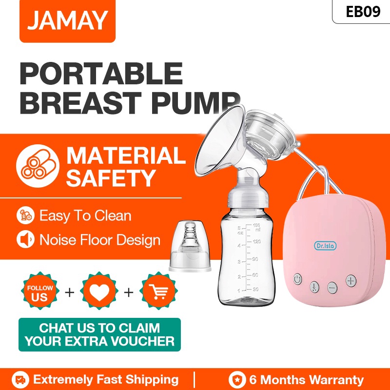 JAMAY EB09 Double Breast Pump Electric Bilateral Breast Pump Silicone