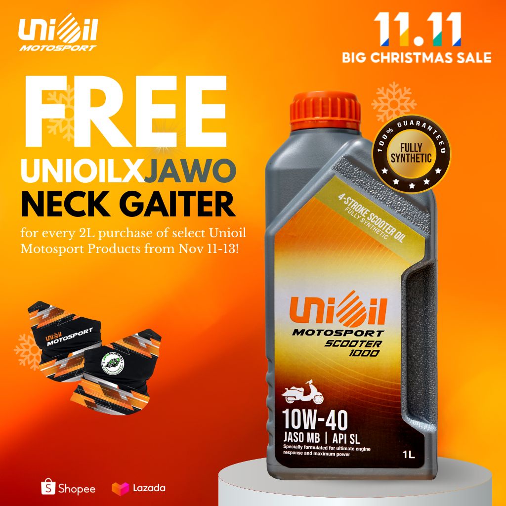 Unioil Motosport Scooter 1000 10W40 Fully Synthetic Scooter Oil (1L