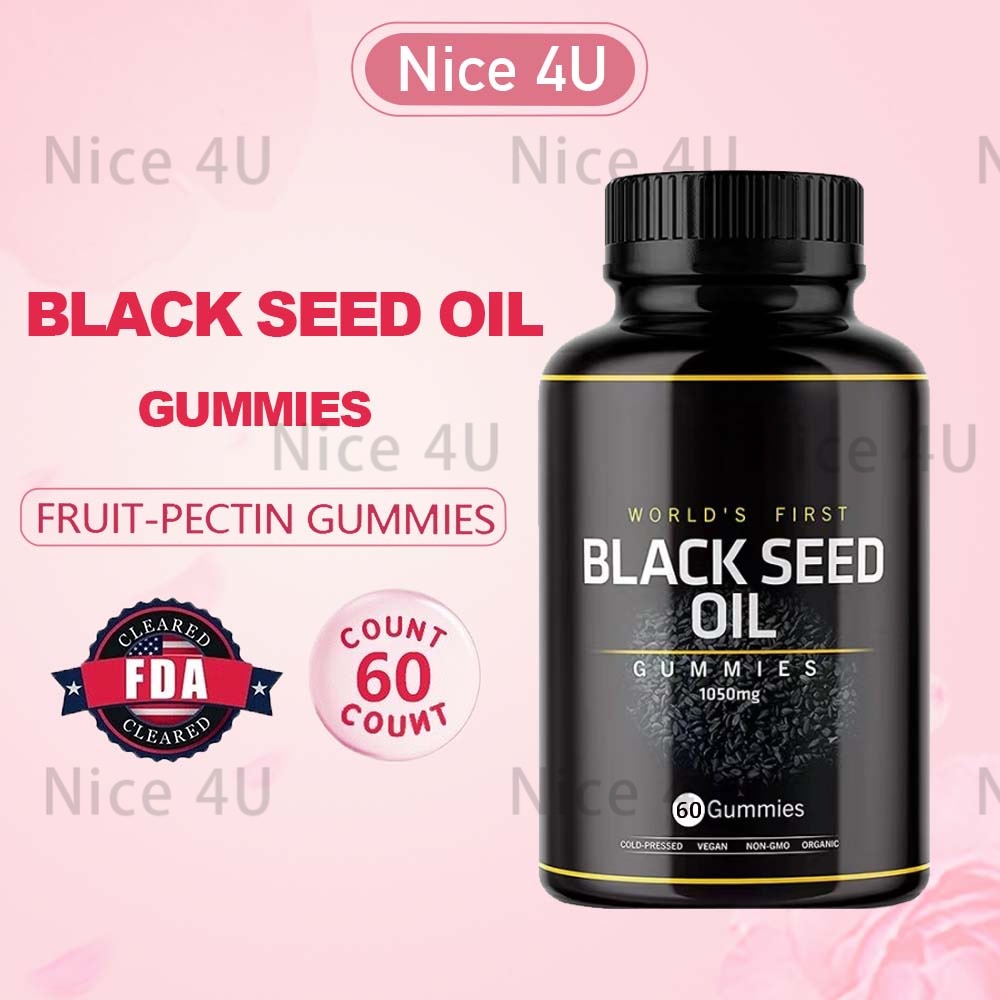Organic Black Seed Oil Gummies Vegan Black Cumin Seed Gummies Immune