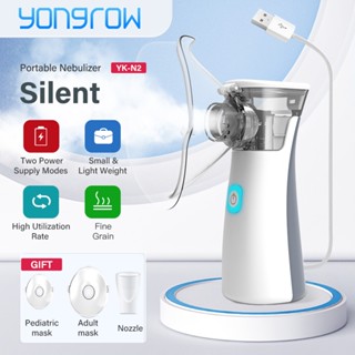 Yongrow Portable Nebulizer Machine Mesh Nebulizer Rechargeable Inhaler for Asthma Ultrasonic Nebulizer Portable for Kids Adult