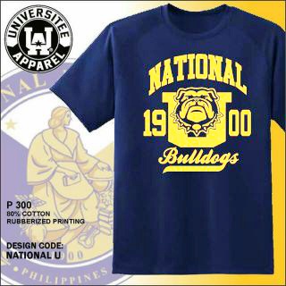 【HOT SALE】National University Bulldogs NU Shirts UAAP Shirt pure cotton t-shirt  clothes summer cod