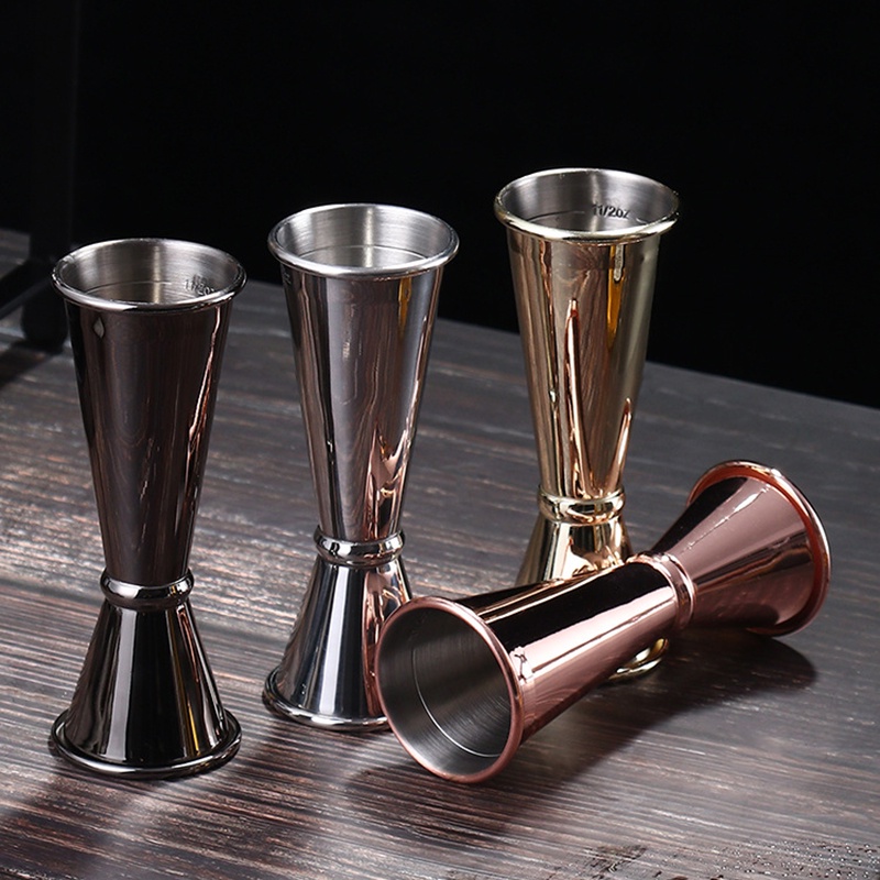 Cocktail Bar Jigger Stainless Steel Japanese Design Jigger Double Spirit Measuring Cup For Home Bar