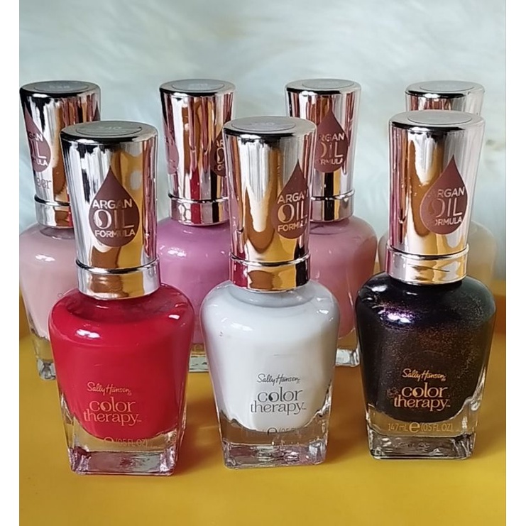 SALLY HANSEN COLOR THERAPY INFUSED WITH ARGAN OIL NAIL POLISH Shopee