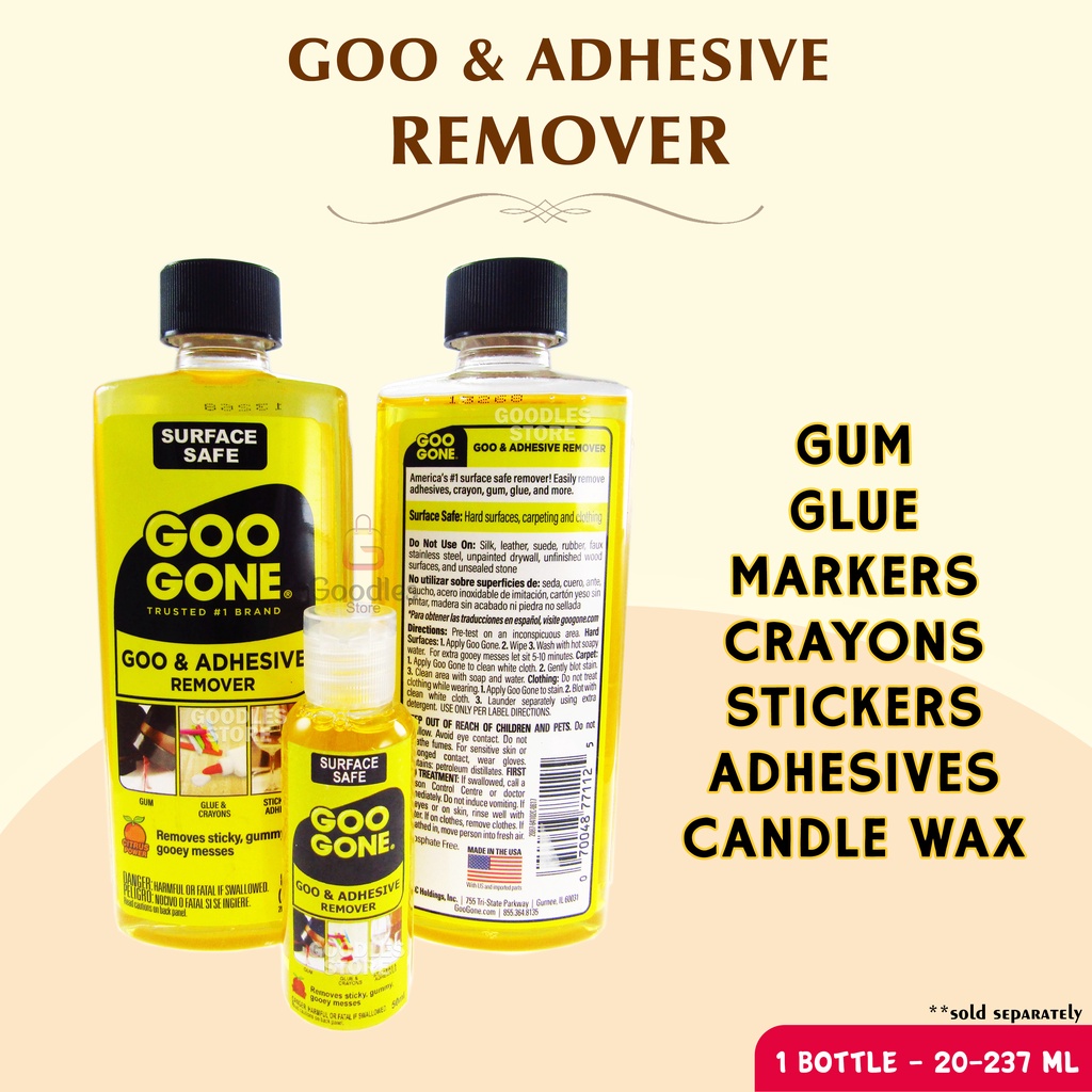 Goo Gone Original Adhesive Remover Crayon Remover Gum Remover Glue