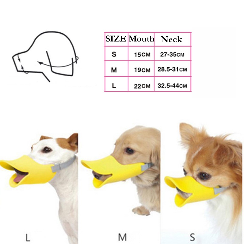 Dog Mouth Cover Pet Anti Bite Duck Mouth Shape  Silicone Bite proof Dog Muzzle #2