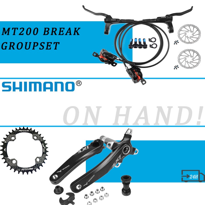 Shimano MT200 Bicycle Hydraulic Brake Groupset MT200 Brake IXF Crankset