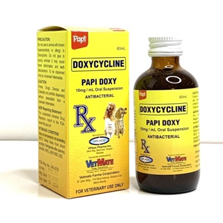 [FC REYES AGRIVET] PAPI Doxy Antibacterial 60mL (Oral Suspension) / FOR PETS / FOR CATS / FOR DOGS