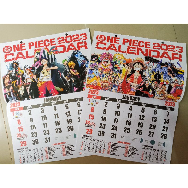 Calendar [Updated] One Piece Anime Design | Shopee Philippines