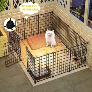 Dog Cage Stackable Pet Fence 35*35CM Cat Rabbit Fence Pet Cage DIY Pet Metal Wire Kennel