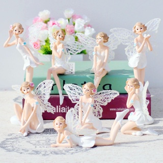 Fairy Garden Miniature White Flying Flower Angel Figurine Diy Home Decoration Crafts Micro Landscape #2