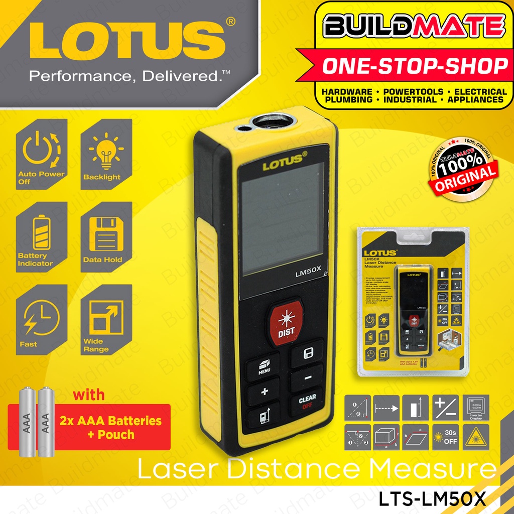 LOTUS Laser Distance Detector Measure 50M Laser Distance Meter Digital
