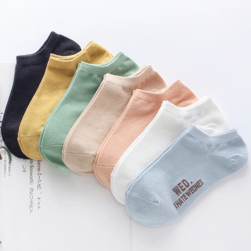 Korean Cute 10pair/Pack Socks Breathable Iconic Ankle Socks Cotton ...