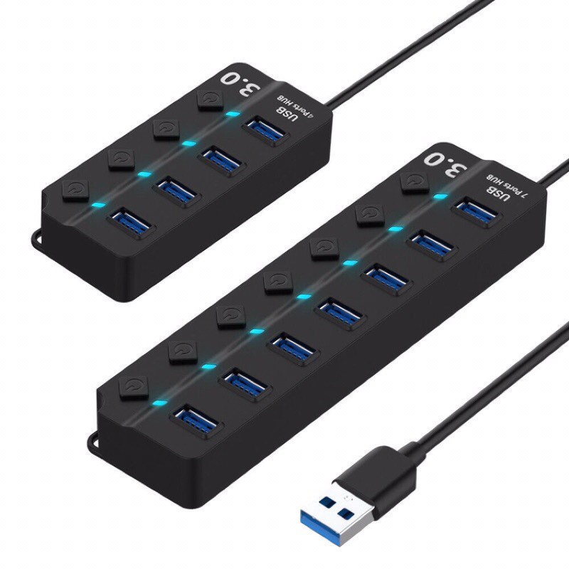 4 ports/7 Ports USB Hub 3.0 5GBPS High Speed With Switch USB Hub for ...