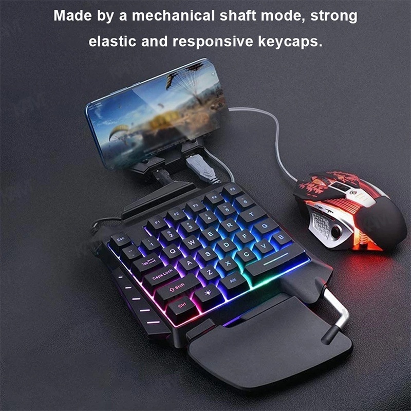 Kam KSNAKE G92 35 Keys One Hand Gaming Keyboard RGB Backlit Portable
