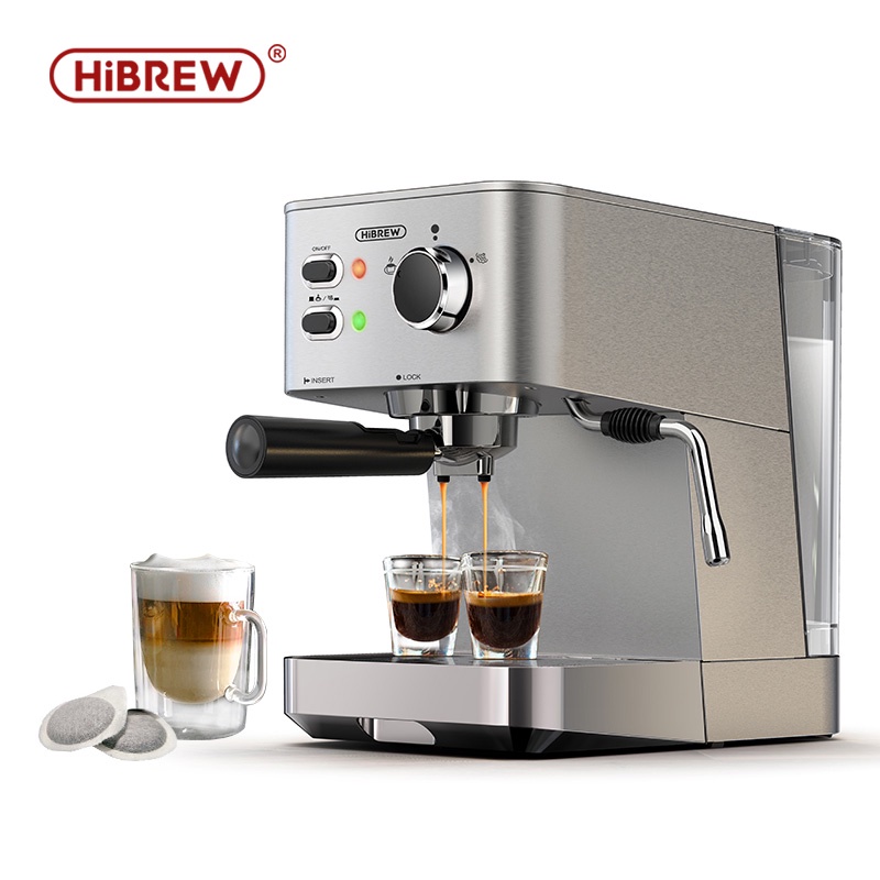Hibrew 2in1 Espresso Machine 20Bar Stainless Steel Coffee Maker Machine