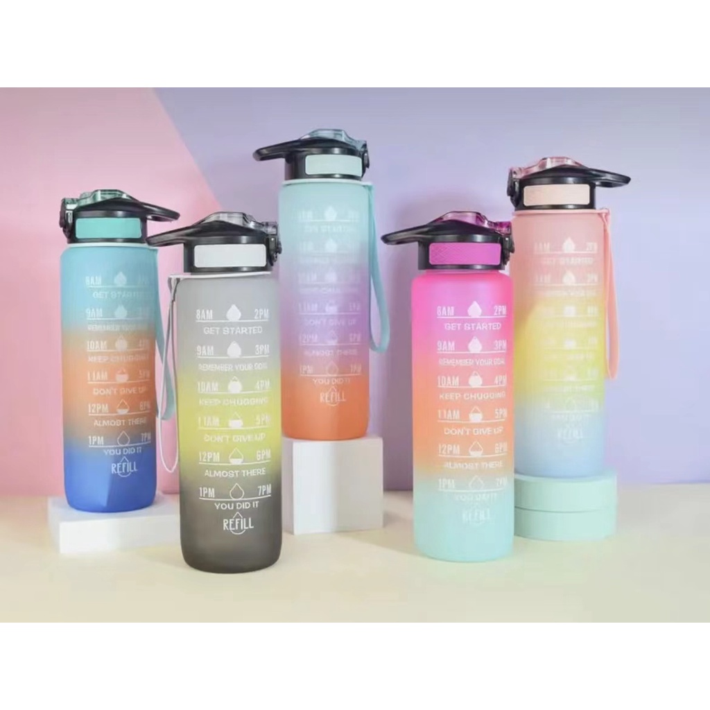 1000ML Water Bottle 1Liter Water Bottle 1L Jumbo Pastel Sports Tumbler ...