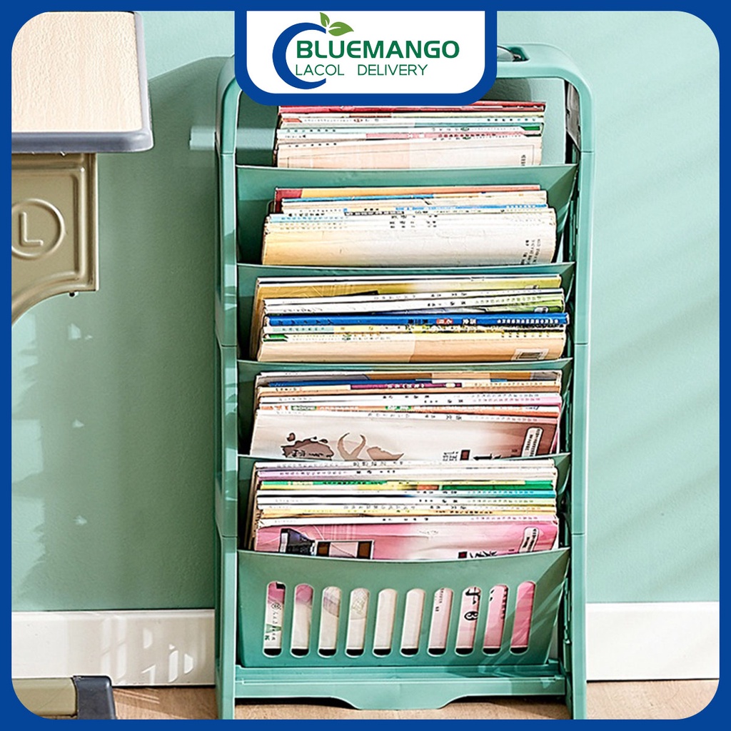 Students Book Storage Shelf Plastic Classroom Home Storage Rack Book