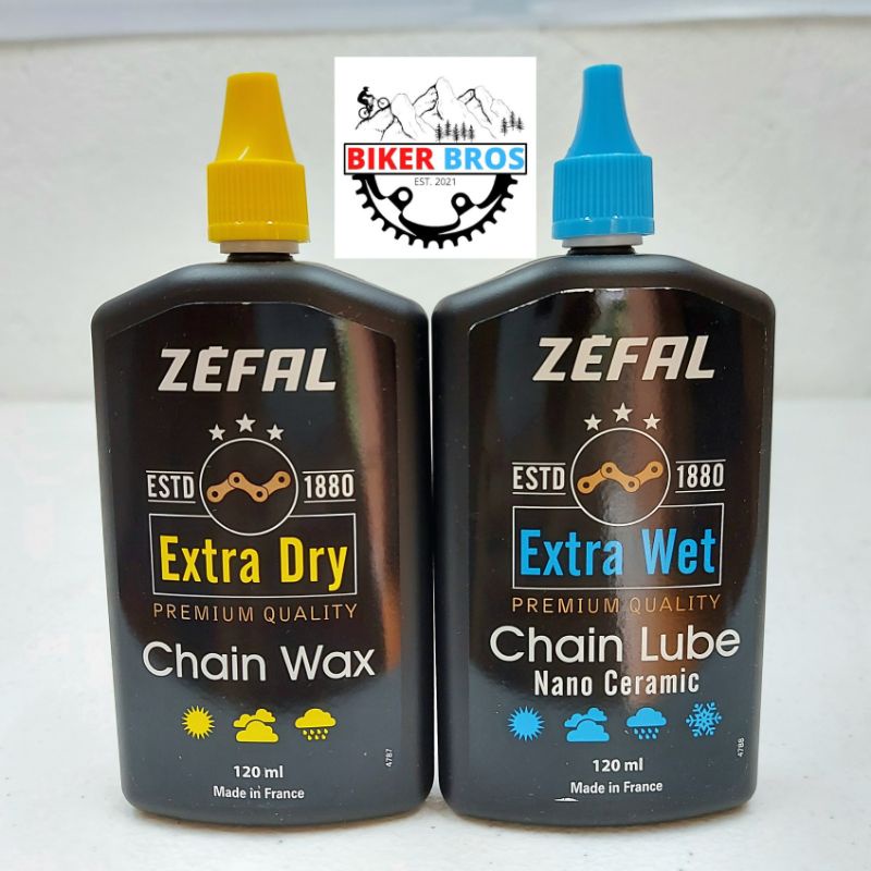 ZEFAL Extra Wet Chain Lube / Extra Dry Chain Wax 120ml Shopee Philippines