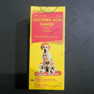 ♤♣Canicee Ascorbic Acid - Vitamin Supplement Syrup for Dogs & Puppies (Immune Booster) 60ml #@I