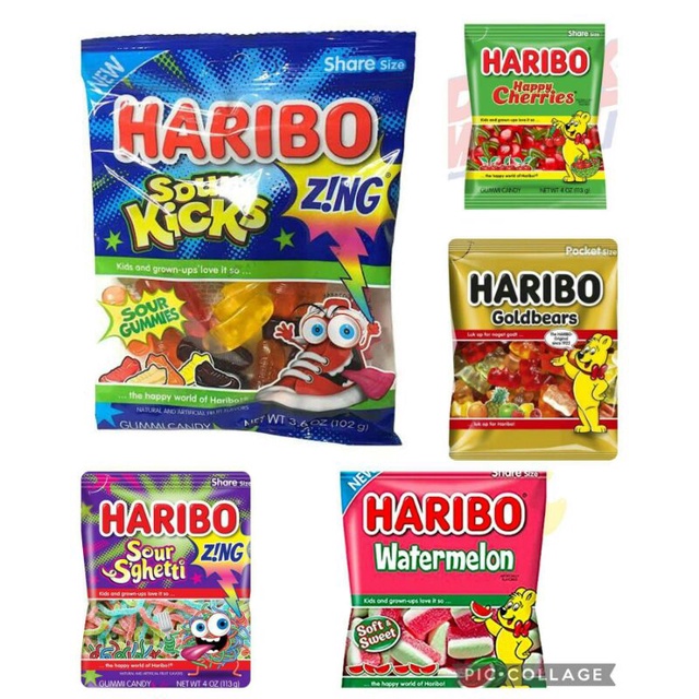 Haribo Gummy Chewy Candy | Watermelon | Goldbears | Share Size Bag ...