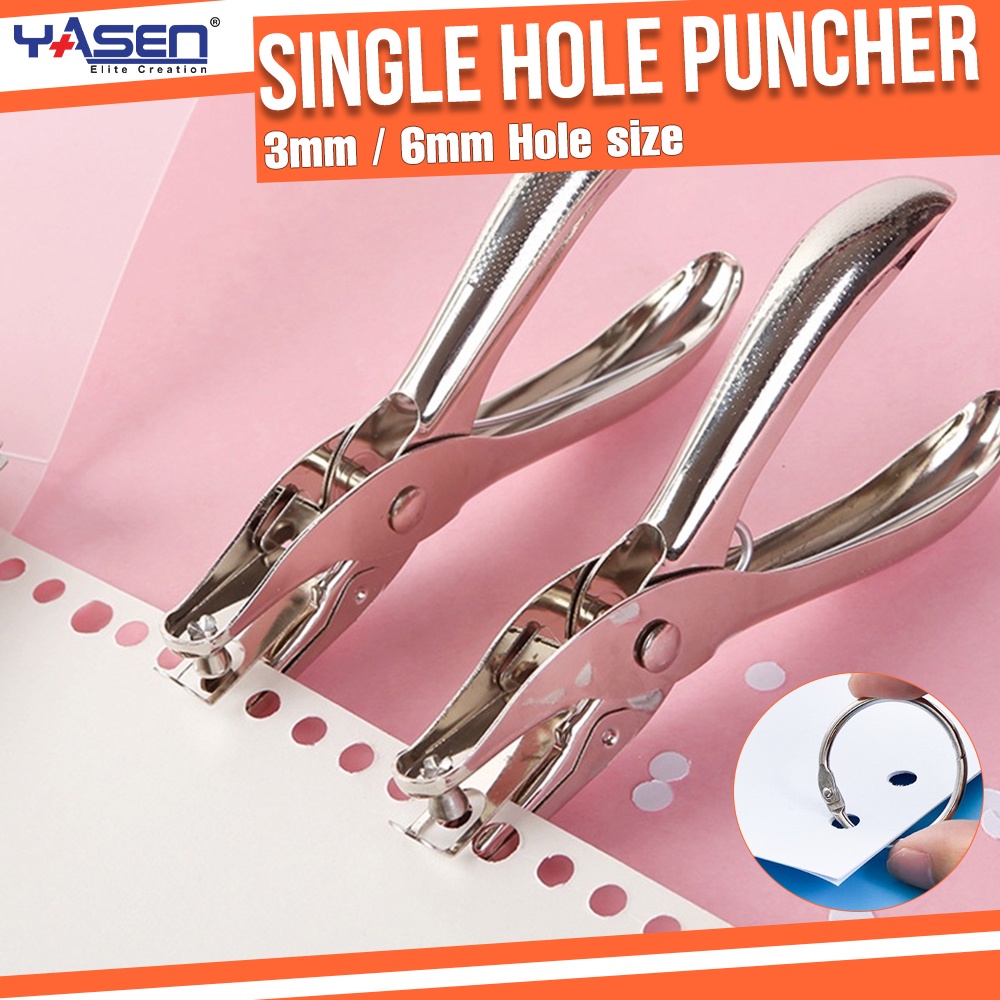 One Hole Puncher 3mm / 6mm Ticket Puncher Circle Metal Single