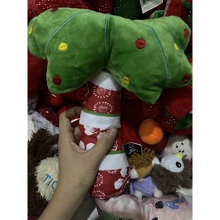 Dog chewing toys Christmas tree design with squeaker sound