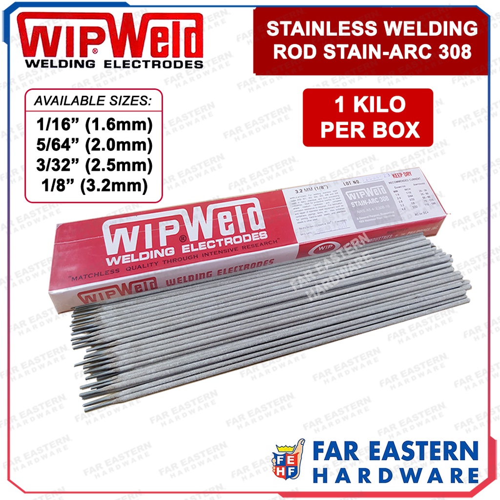 WIPWELD Stainless Welding Rod Electrode Stain Arc 308 1/16