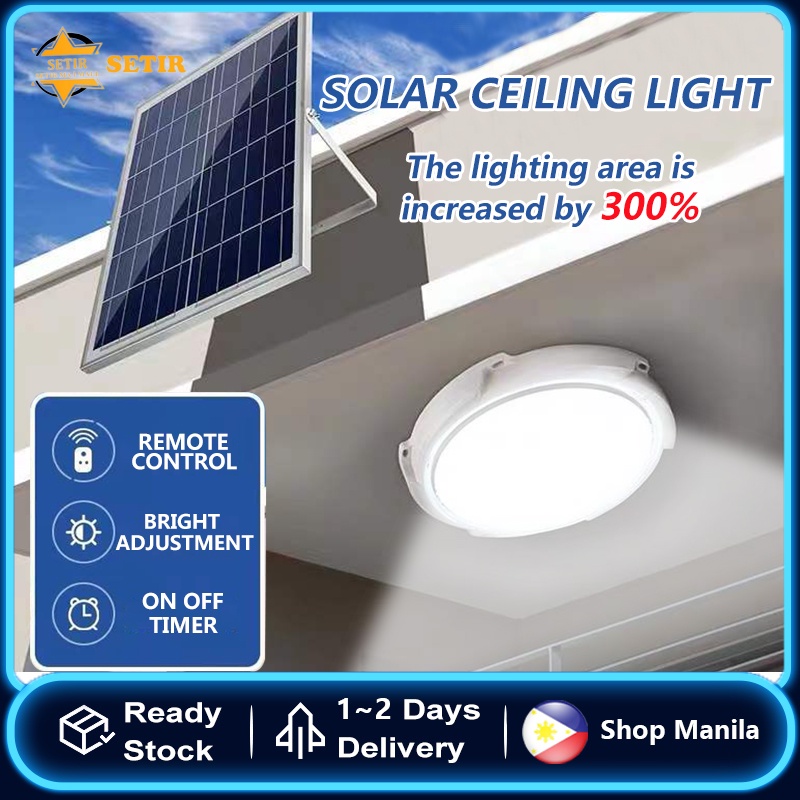 solar ceiling light solar light outdoor waterproof 3 way colors indoor ...