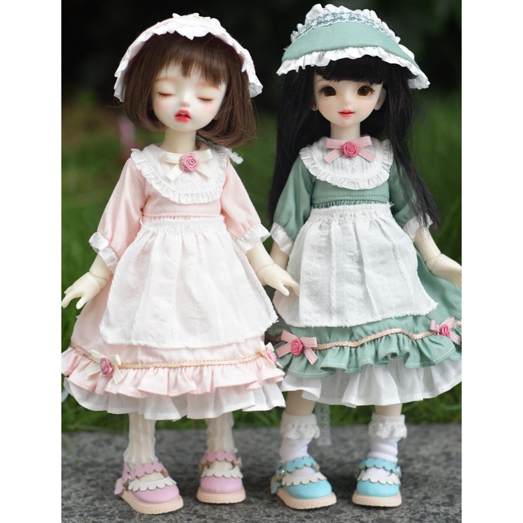 {Rose Set} 1/6 Bjd Baby Clothes Value Set Two Colors Good Quality Fine