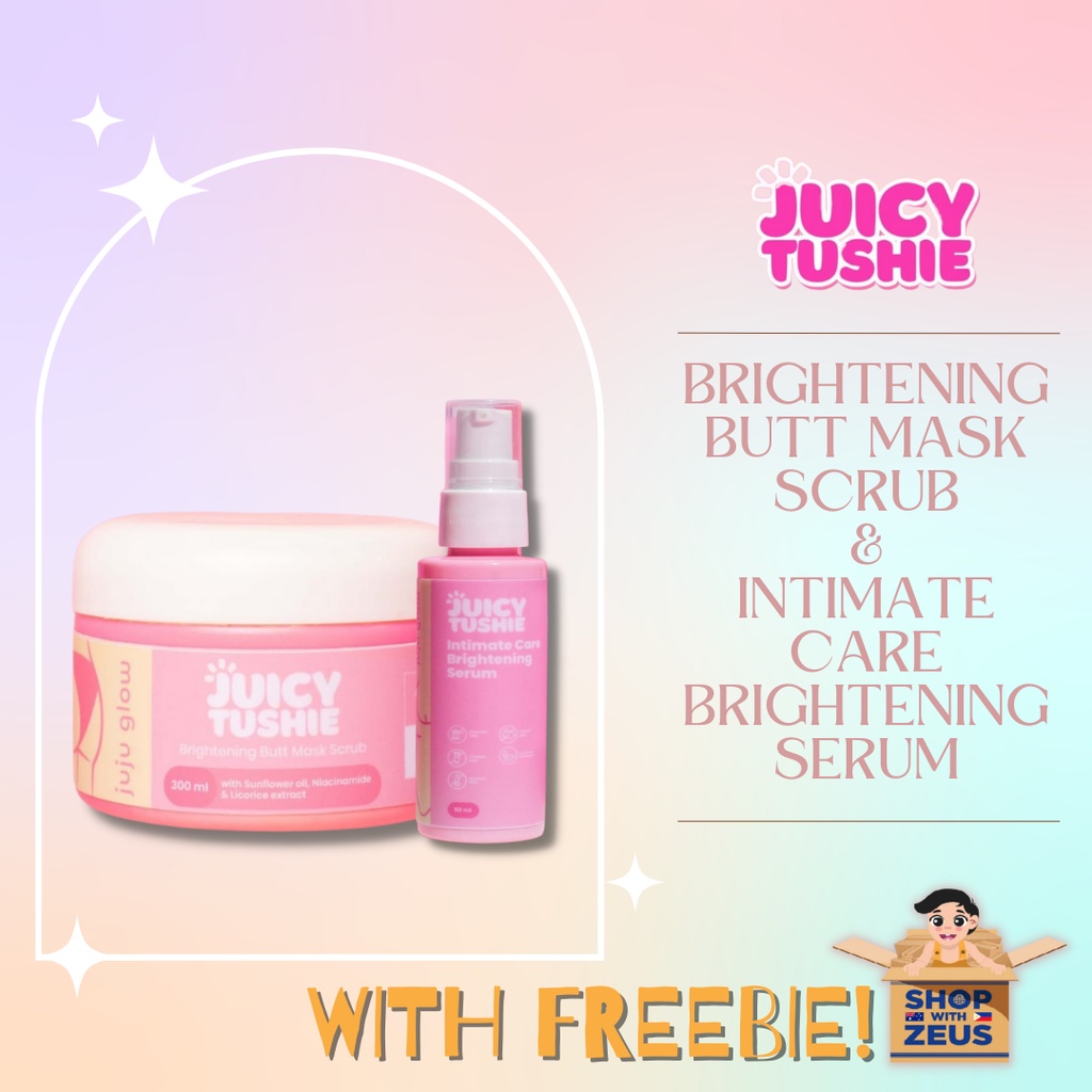 Juicy Tushie Juju Glow Butt Mask Scrub Brightening Serum Body Bleaching Acne Whitening Scars