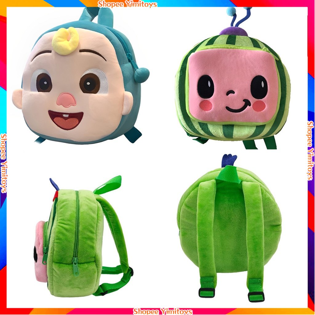 JJ watermelon bag Plush Backpack Kids Cute Schoolbag Children
