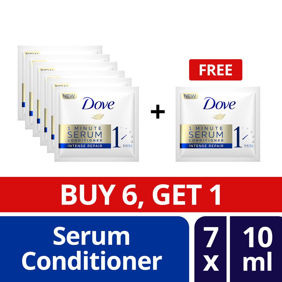 Dove 1 Minute Serum Conditioner Intense Repair 6+1 10ml Shopee