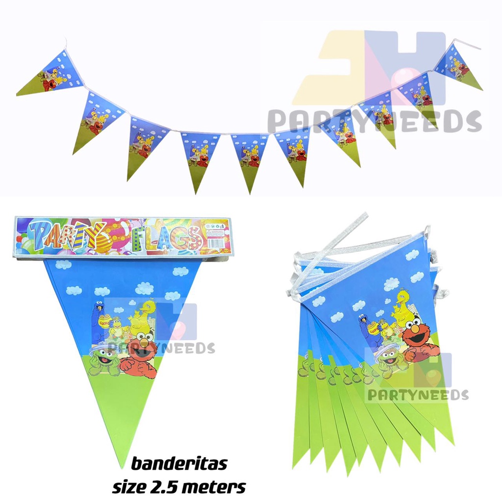 sesame street elmo banderitas flag banner about 3 meters for party ...