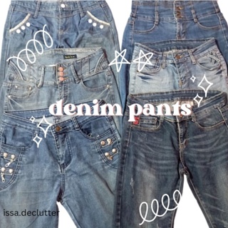 Preloved Maong Pants Jeans (Vintage, Skinny, Y2K, High Waist, Ripped Jeans)