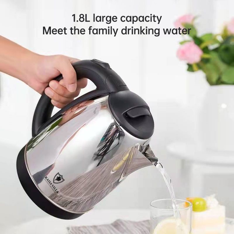 KaisaVilla Electric Kettle 1.8L Water Heater Kettle Electric Stainless