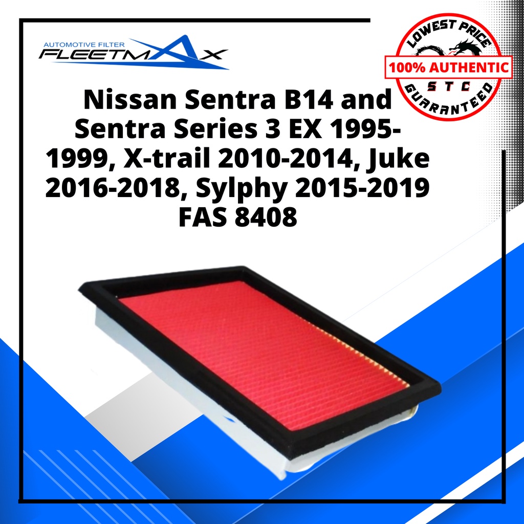 Fleetmax Air Filter for Nissan Sentra B14 (ALL), Xtrail 1014, Juke 16