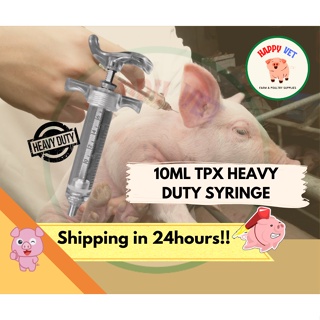 10 mL Fiberglass syringe Reusable Syringe Heavy Duty TPX syringe with Dosage Lock First Class