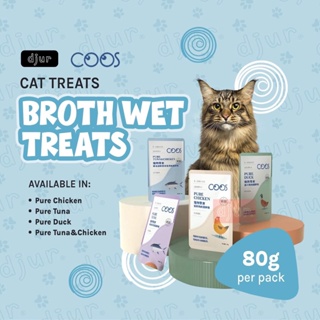 COOS 80g Cat Wet Treats Pure Chicken in Broth
