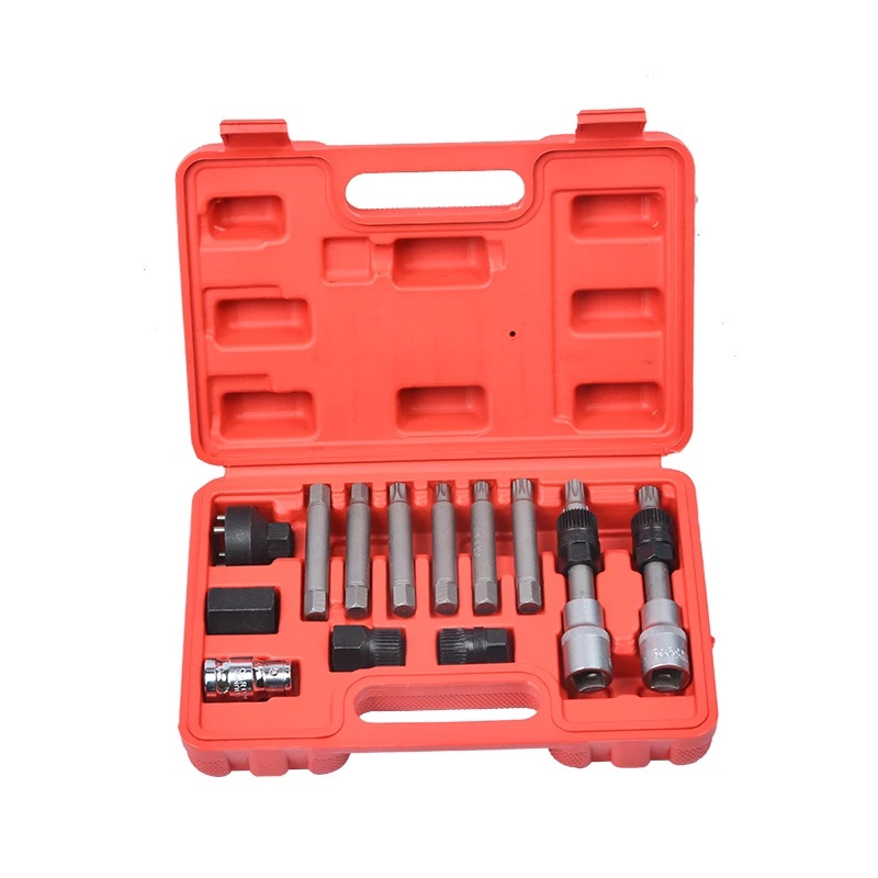 13 Pcs Alternator Pulley Removal Engine Auto Tool Set   Repair 