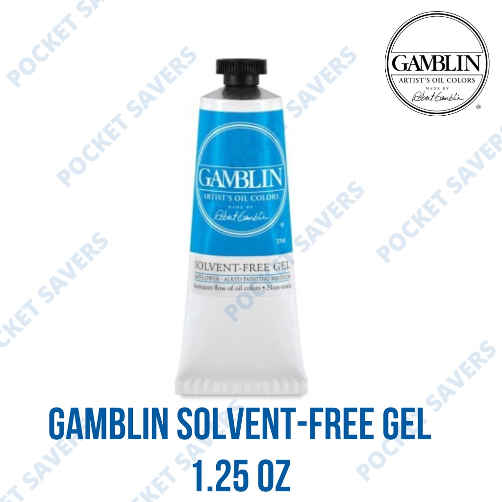 GAMBLIN SolventFree Gel Medium 37 ml (Paint Flow Improver, Clear